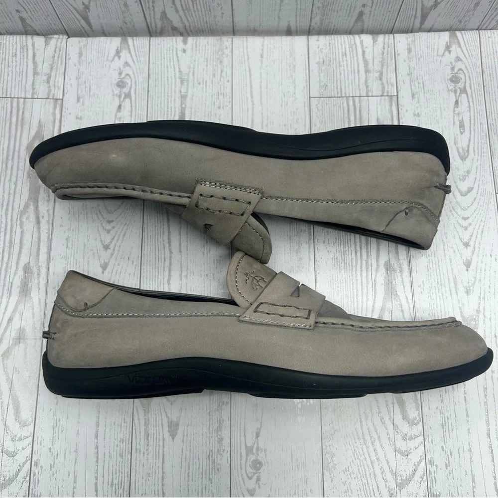 Brooks Brothers Size 8.5 Gray/Taupe Penny Loafers Suede Flats